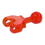 Large Figure Skeletal, Limb, 4L with Ball Joint on Axle and Ball Socket Transparent-Neonorange