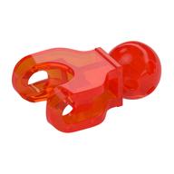 Large Figure Skeletal, Limb with Ball Joint and Ball Socket, Short Trans-Neon Orange