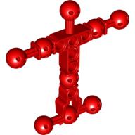Large Figure Skeletal, Torso with 9 Ball Joints, and 6 Holes, Medium Red
