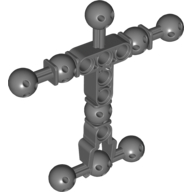 Large Figure Skeletal, Torso with 9 Ball Joints, and 6 Holes, Medium Dark Bluish Gray