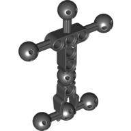 Large Figure Skeletal, Torso with 7 Ball Joints, and 6 Holes, Small Black