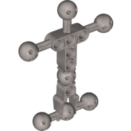 Large Figure Skeletal, Torso with 7 Ball Joints, and 6 Holes, Small Mattsilber