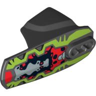 Large Figure Limb Cover, Size 6, Armor with Ball Joint Socket with Lime, Red and Silver Print (Scorpio) Schwarz