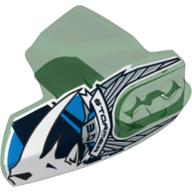 Large Figure Limb Cover, Size 5, Armor with Ball Joint Socket with 'STORMER 3.0' and White Rhino Head Print Trans-Green