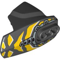 Large Figure Limb Cover, Size 5, Armor with Ball Joint Socket with Yellow Insect Print (Waspix) Schwarz