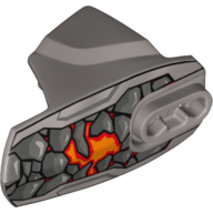 Large Figure Limb Cover, Size 5, Armor with Ball Joint Socket with Rock Print (Bruizer) Flat Silver