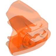Large Figure Limb Cover, Size 3, Armor with Ball Joint Socket Trans-Neon Orange