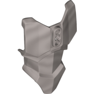 Large Figure Torso Cover, Armour with 2 Chest Holes and Ball Joint Socket Flat Silver