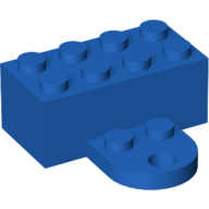 Brick Magnet 2 × 4 with Round Plate 2 × 2 Blue