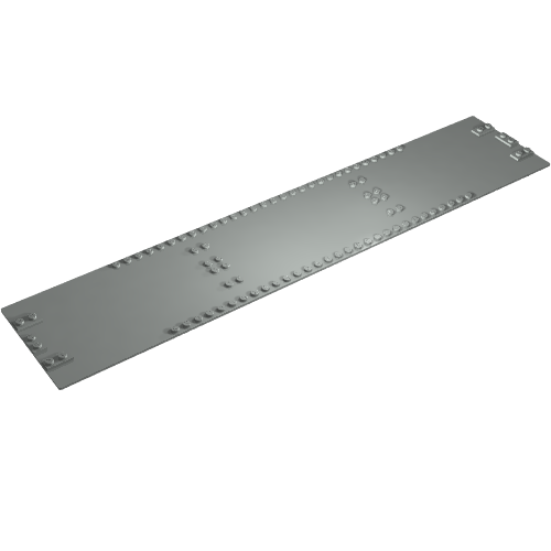 Baseplate 10 × 48 Train Ferry, Reduced Studs at Center [343-1] Light Gray