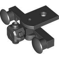 Train Buffer with Sealed Magnets [Type 2 with Flat Bottom] Black
