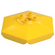 Duplo Umbrella / Parasol Top with Axle Hole [Plain] Yellow