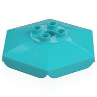 Duplo Umbrella / Parasol Top with Axle Hole [Plain] Medium Azure