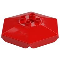 Duplo Umbrella / Parasol Top with Axle Hole [Plain] Red