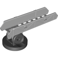 Duplo Ladder Telescoping Lower Section on Black Turntable Base (Fire) Light Bluish Gray