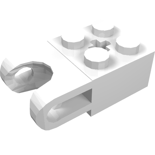 Technic Brick Special 2 × 2 with Ball Socket Wide and Axle Hole White