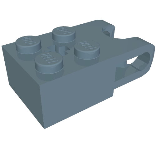 Technic Brick Special 2 × 2 with Ball Socket Wide and Axle Hole Sand Blue