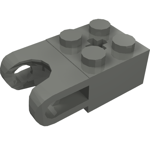 Technic Brick Special 2 × 2 with Ball Socket Wide and Axle Hole Dark Bluish Gray