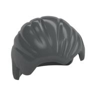 Hair Combed Back Dark Bluish Gray