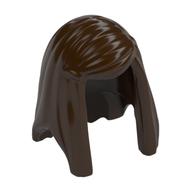 Hair Long Smooth with Bangs Swept to the Right Dunkelbraun