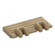 Hinge Train Gate 2 × 4 Locking Dual 2 Fingers without Rear Reinforcements, 7 Teeth Dark Tan