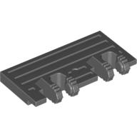 Hinge Train Gate 2 × 4 Locking Dual 2 Fingers without Rear Reinforcements, 7 Teeth Dunkelblaugrau