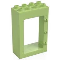 Duplo Door Frame 2 × 4 × 5 Yellowish Green