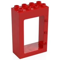 Duplo Door Frame 2 × 4 × 5 Red