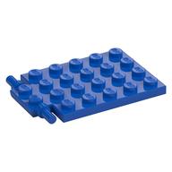 Plate Special 4 × 6 with Trap Door Hinge [Long Pins] Blau