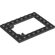 Plate Special 6 × 8 Trap Door Frame Horizontal [Long Pin Holders] Schwarz