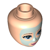 Minidoll Head with Face Mask Print (Sophie) Hellnougat