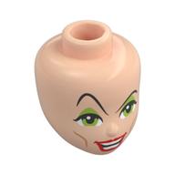 Minidoll Head, Thin Black Eyebrows, Raised, Lime Eyeshadow, Eyes, Red Lips, Mean Hellnougat