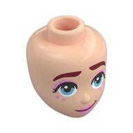 Minidoll Head, Dark Red Eyebrows, Bright Pink Eyeshadow, Bright Light Blue Eyes, Crooked Smile Hellnougat