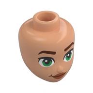 Minidoll Head, Reddish Brown Eyebrows, Green Eyes, Nougat Lips Nougat