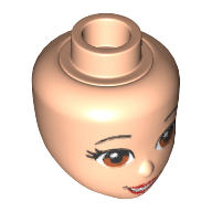 Minidoll Head, Light Brown Eyes, and Open Mouth Print (Snow White) in 
