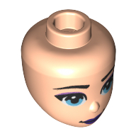 Minidoll Head, Blue Eyes, Purple Eyeliner, Purple Lips Hellnougat