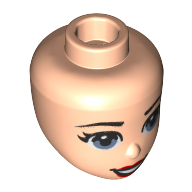 Minidoll Head, Medium Blue Eyes, Red Lips, Open Mouth Teeth Hellnougat