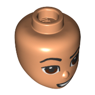 Minidoll Head, Brown Eyes, Black Lips, Teeth Nougat