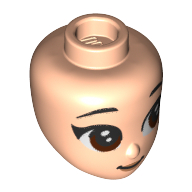 Minidoll Head, Reddish Brown Eyes Light Nougat