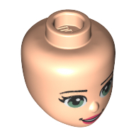 Minidoll Head, Sand Green Eyes, Pink Lips Hellnougat