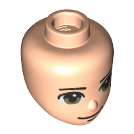 Minidoll Head, Dark Tan / Brown Eyes Light Nougat
