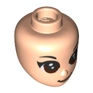 Minidoll Head, Reddish Brown Eyes, Pink Lips Hellnougat
