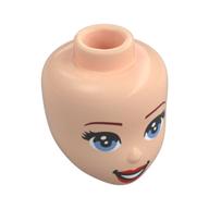 Minidoll Head, Medium Blue Eyes, Dark Red Eyebrows, Red Lips print Hellnougat