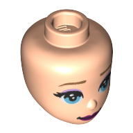 Minidoll Head, Medium Azure Eyes, Lavender Eye Shadow, Dark Pink Lips print Light Nougat