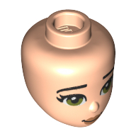 Minidoll Head, Light Brown Eyes print Light Nougat