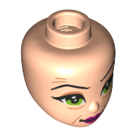 Minidoll Head Wrinkles, Dark Purple Lips, Green Eyes print Hellnougat