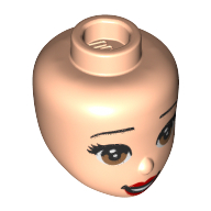 Minidoll Head, Red Lips, Light Brown Eyes print Hellnougat