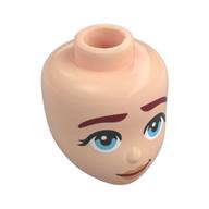 Minidoll Head, Dark Red Eyebrows, Medium Azure Eyes, Nougat Lips print Light Nougat
