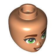 Minidoll Head, Reddish Brown Eyebrows, Olive Green Eyes print Nougat