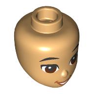Minidoll Head, Black Eyebrows, Reddish Brown Eyes, Open Mouth print in 